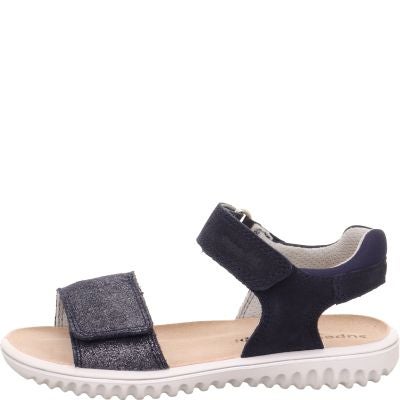 Superfit SPARKLE Mädchen Sandale - Material: Leder/Textil in Blau