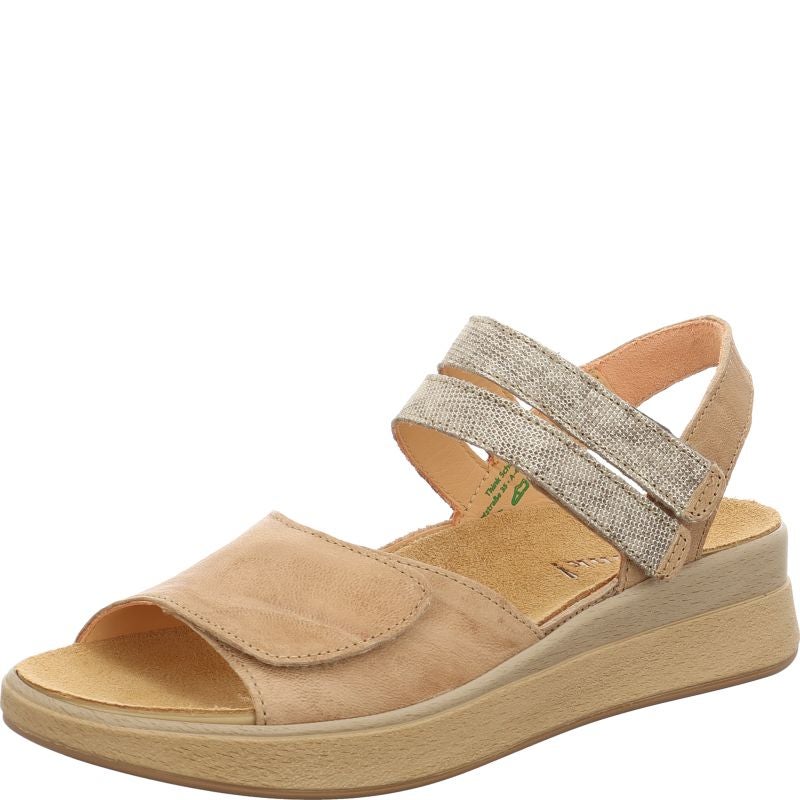 Think MEGGIE Strap sandal - Material: Leather in Beige