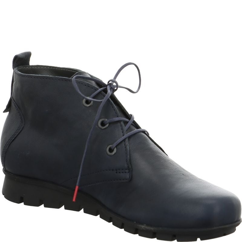 Think MENSCHA Woman Ankle boot - Material: Leather in Blue