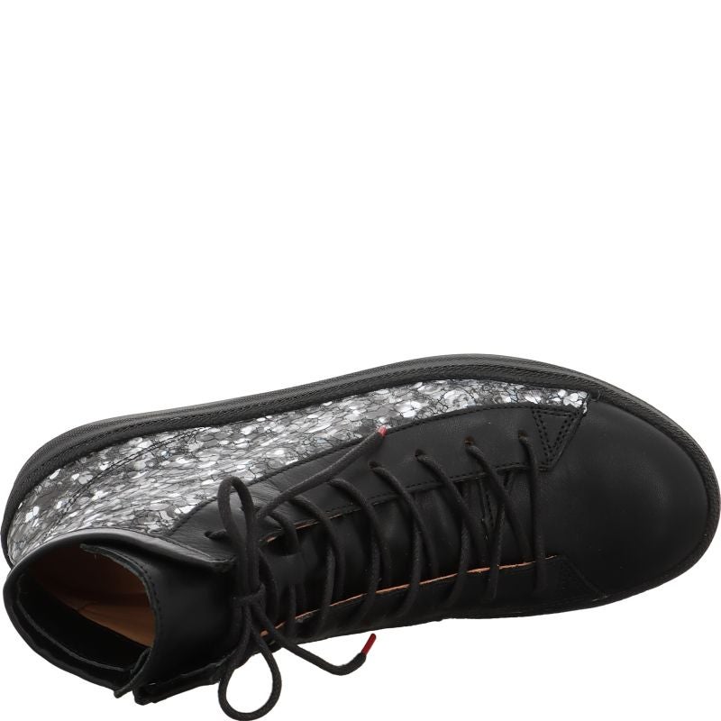 Think KUMI Woman Sneakers high - Material: Leather in Black