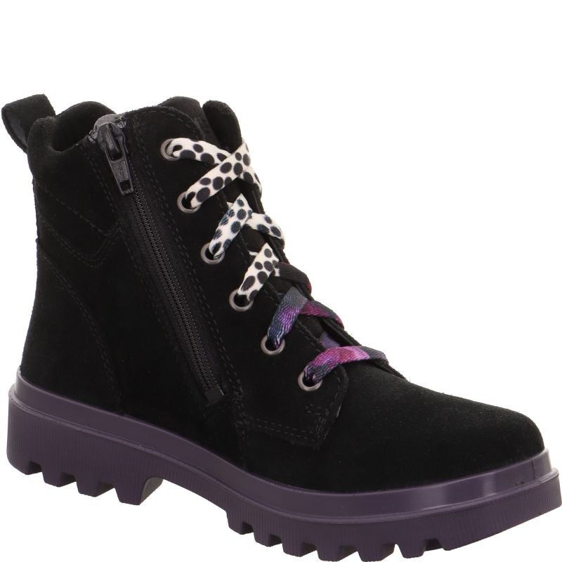 Superfit ABBY NOVA Mädchen Boots - Material: Leder/Textil in Schwarz