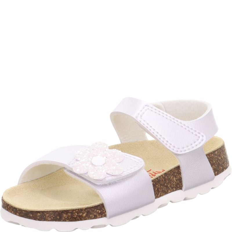Superfit FUSSBETTPANTOFFEL Girls Sandal - Material: Sonstiges Material in White