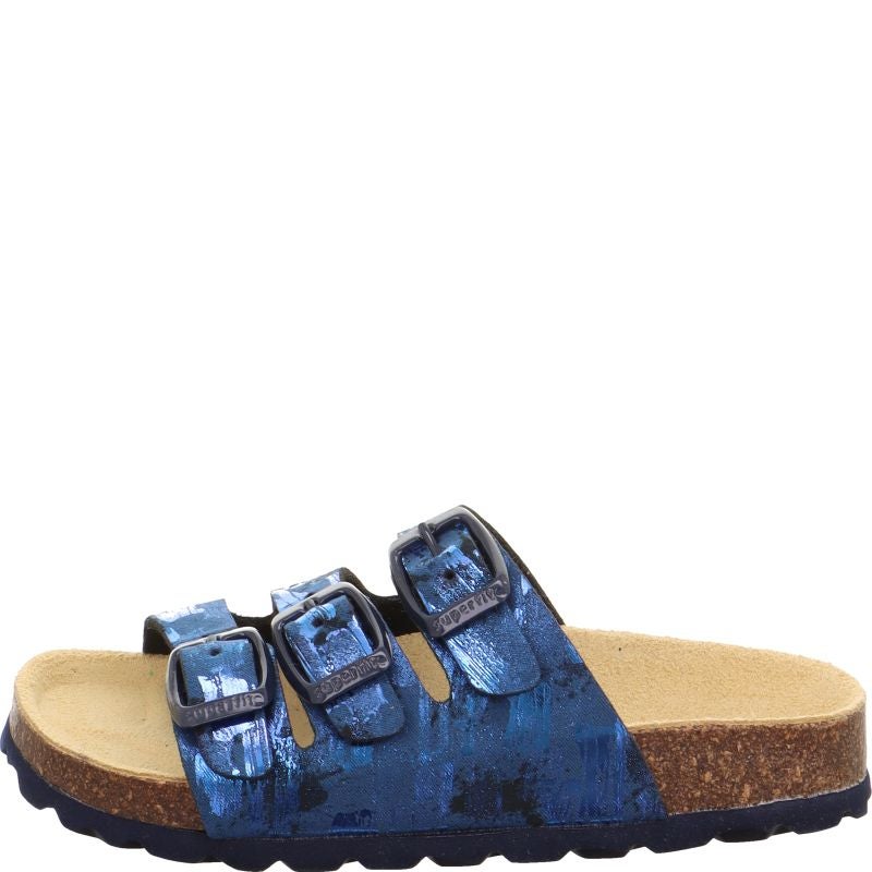 Superfit FUSSBETTPANTOFFEL Girls Slipper - Material: Sonstiges Material in Blue