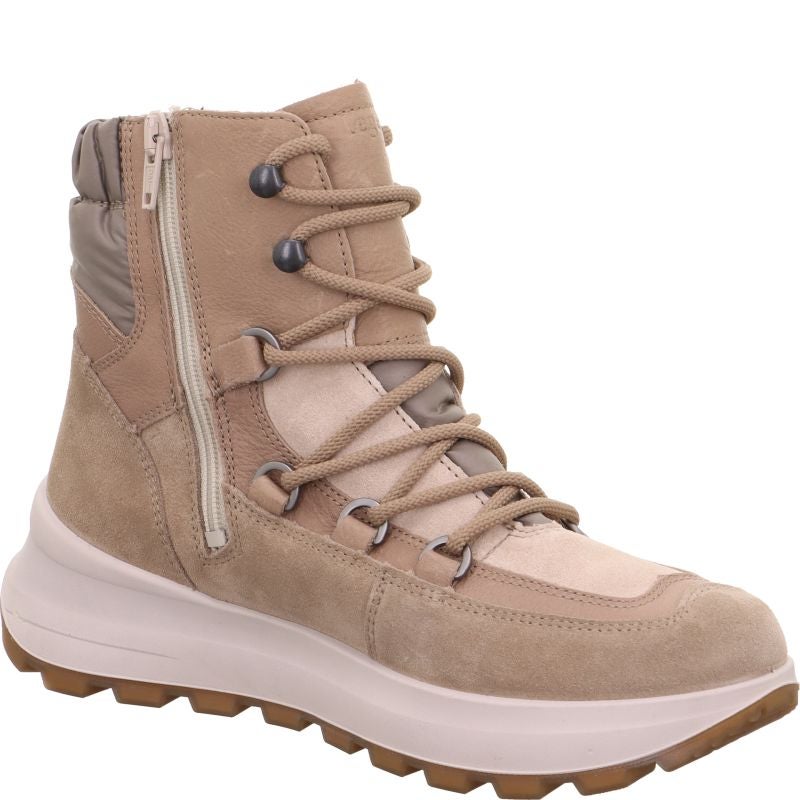 legero T4 RUN Damen Schnürboots - Material: Leder/Textil in Beige