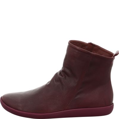 Think! NATURE Damen Stiefelette - Material: Leder in Rot