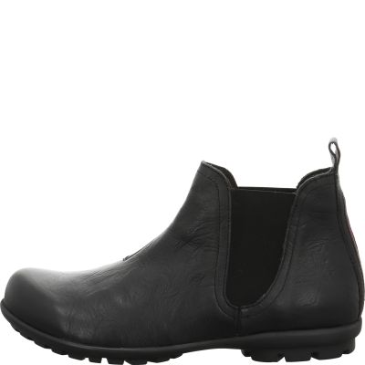 Think! KONG Herren Chelsea Boots - Material: Leder in Schwarz