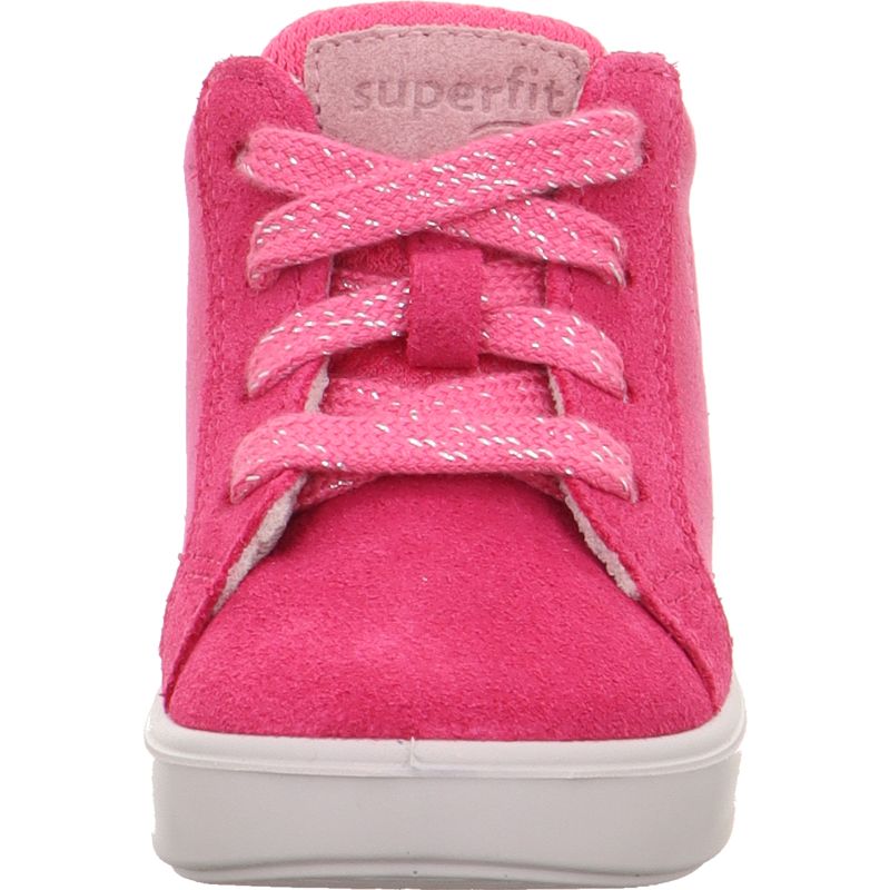 Superfit SUPIES Mädchen Sneaker high - Material: Leder/Sonstiges Material/Textil in Pink
