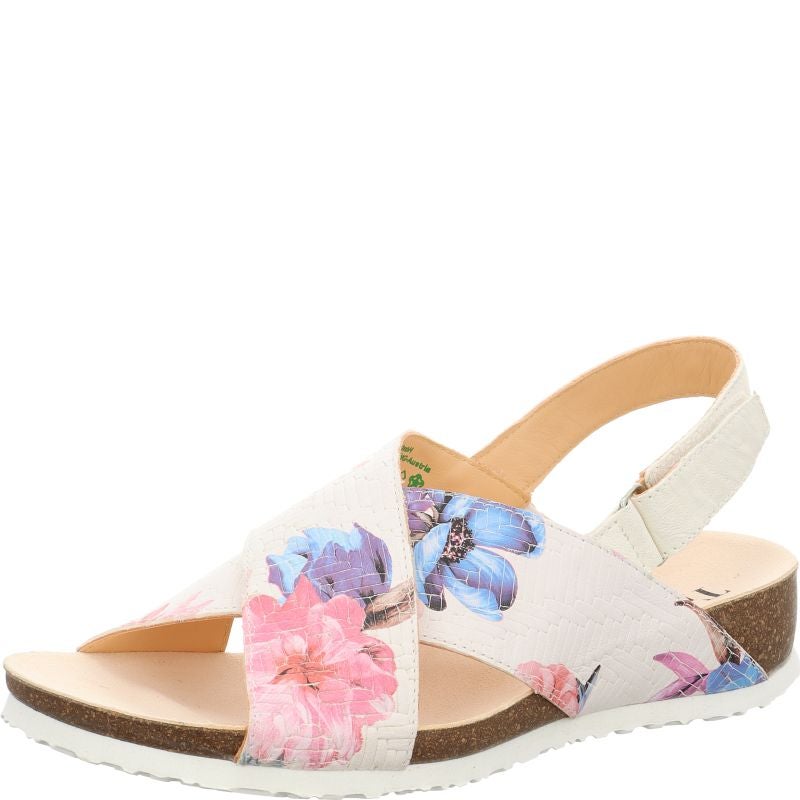 Think JULIA DAMEN Woman Strap sandal - Material: Leather in Multi Colour