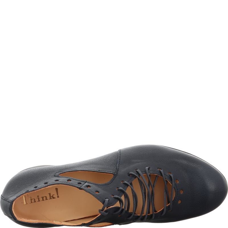 Think GUAD2 Lace up shoe - Material: Leather in Blue