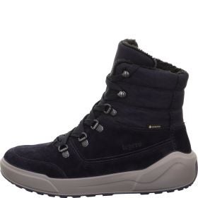Legero COSY Damen Schnürboots - Material: Leder/Textil in Blau