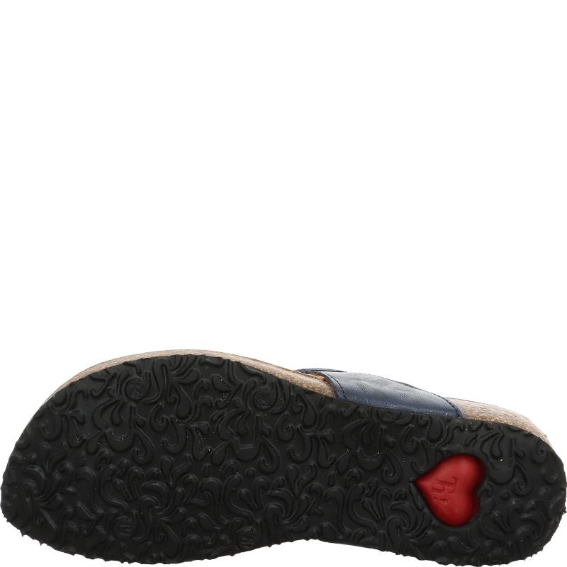 Think! JULIA Damen Pantolette - Material: Leder in Blau