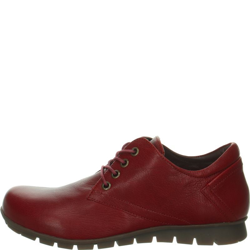 Think MENSCHA Lace up shoe - Material: Leather in Red