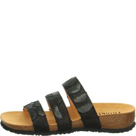 Think! JULIA Damen Pantolette - Material: Leder in Schwarz