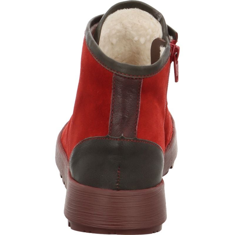 Think! COMODA Damen Ankle Boots - Material: Leder in Rot