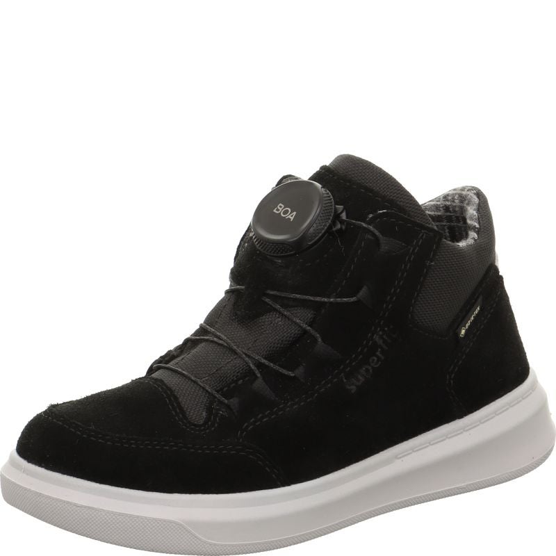 Superfit COSMO Jungen Sneaker high - Material: Leder/Textil in Schwarz