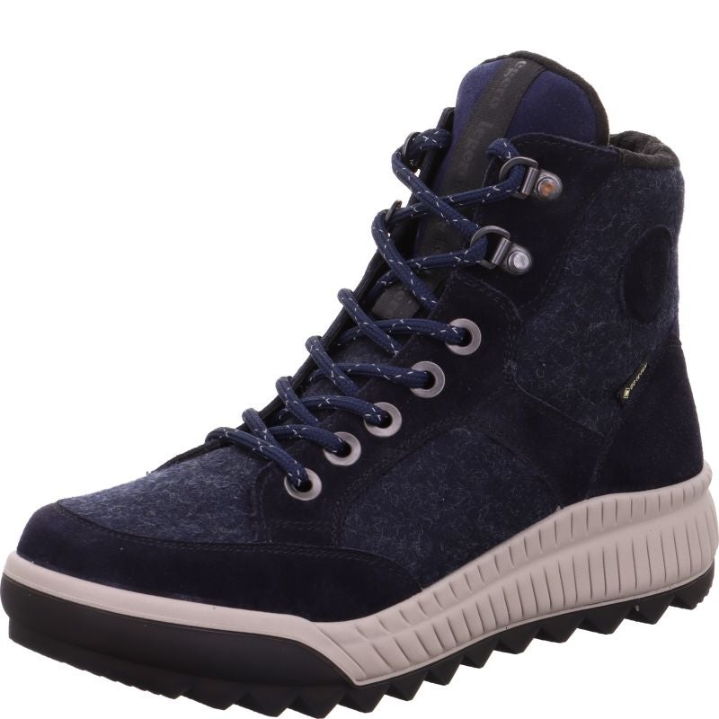 Legero TIRANO Damen Schnürboots - Material: Leder/Textil in Blau