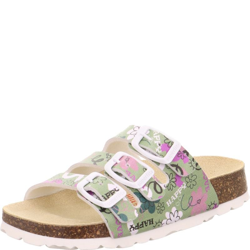 Superfit FUSSBETTPANTOFFEL Girls Slipper - Material: Sonstiges Material in Green