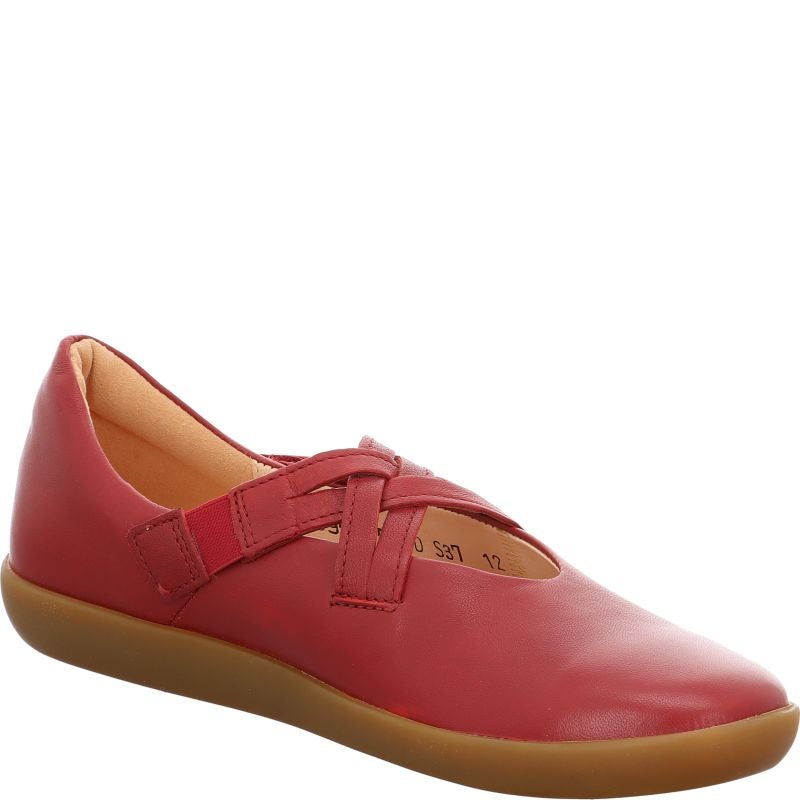 Think NATURE Woman Ballerina - Material: Leather in Red
