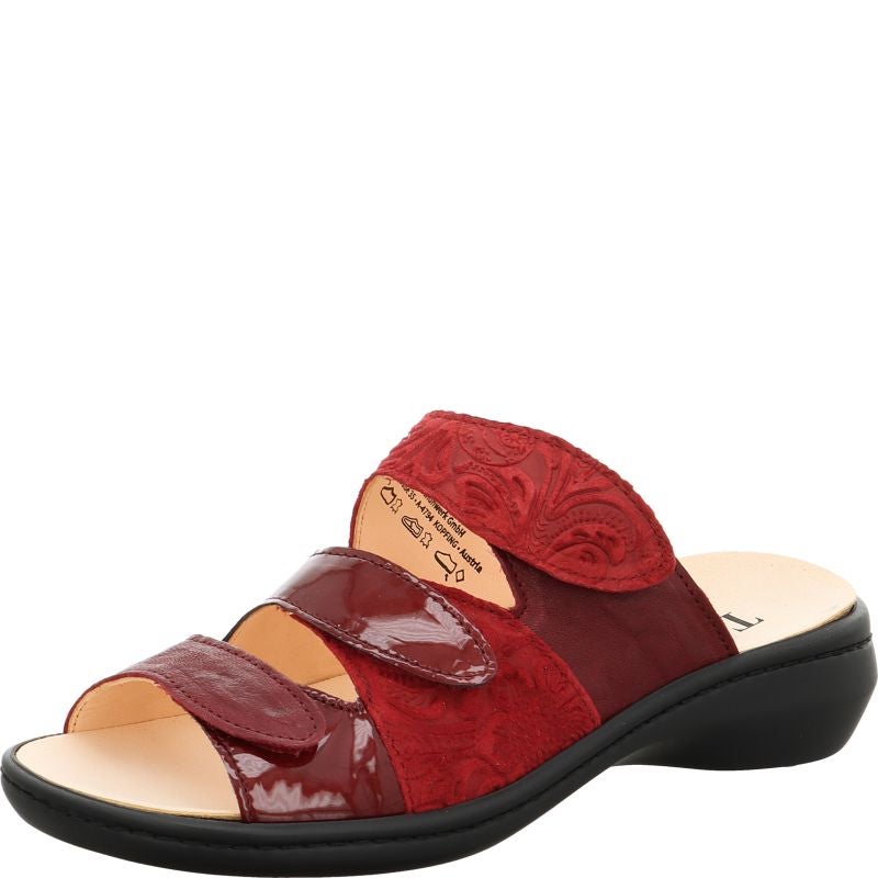 Think! CAMILLA Damen Pantolette - Material: Leder in Rot