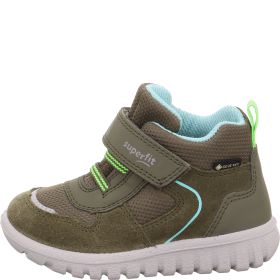 Superfit SPORT7 MINI Unisex | Jungen Sneaker high - Material: Leder/Sonstiges Material/Textil in Grün
