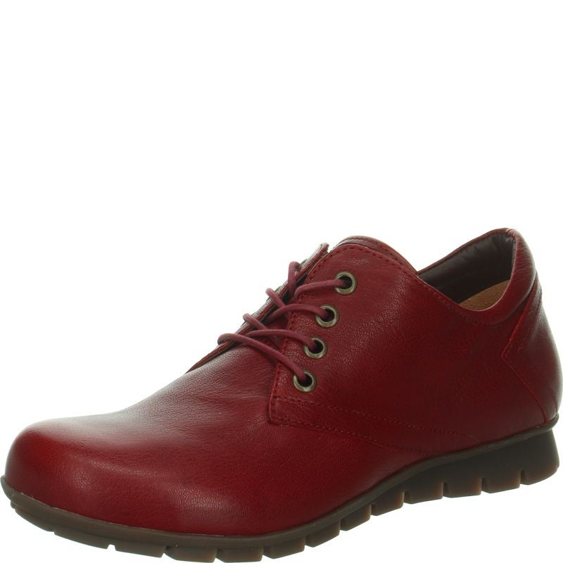 Think MENSCHA Lace up shoe - Material: Leather in Red