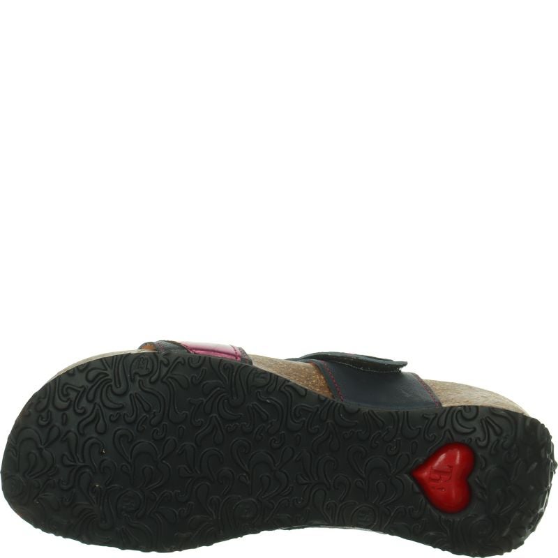 Think! MIZZI Damen Pantolette - Material: Leder in Blau