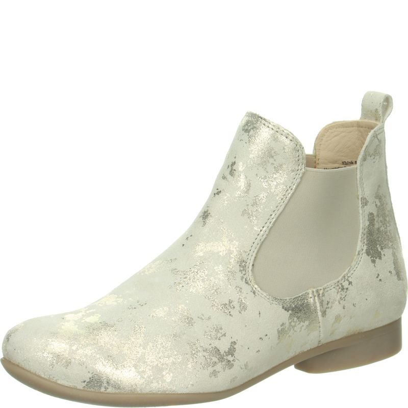 Think GUAD2 Woman Cheslea boot - Material: Leather in Beige