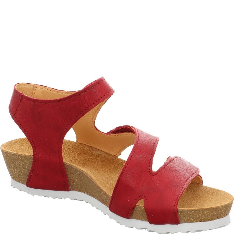 Think DUMIA Strap sandal - Material: Leather in Red