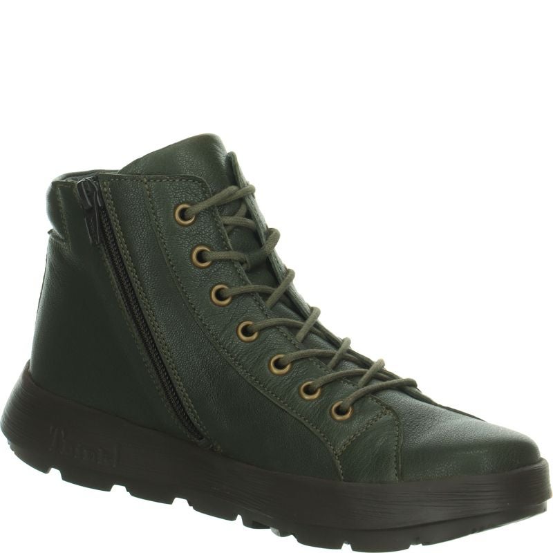 Think COMODA Ankle boot - Material: Leather in Olive
