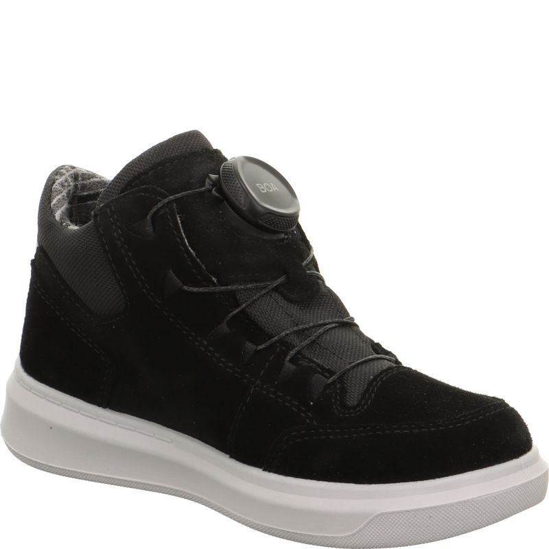 Superfit COSMO Jungen Sneaker high - Material: Leder/Textil in Schwarz