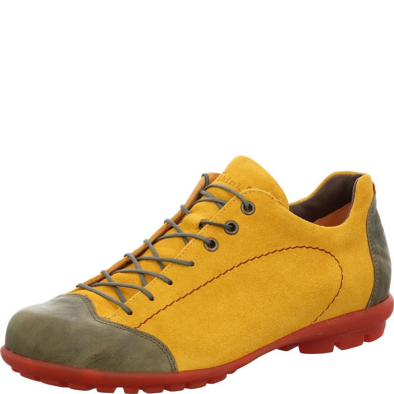 Think KONG HERREN Lace up shoe - Material: Leather in Yellow