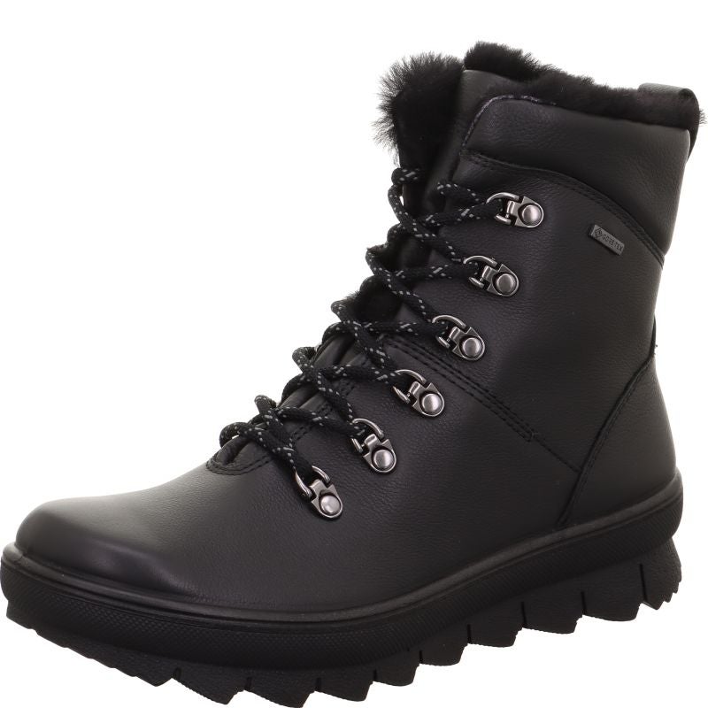 Legero NOVARA Damen Schnürboots - Material: Leder in Schwarz