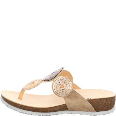 Think! JULIA Damen Pantolette - Material: Leder in Beige
