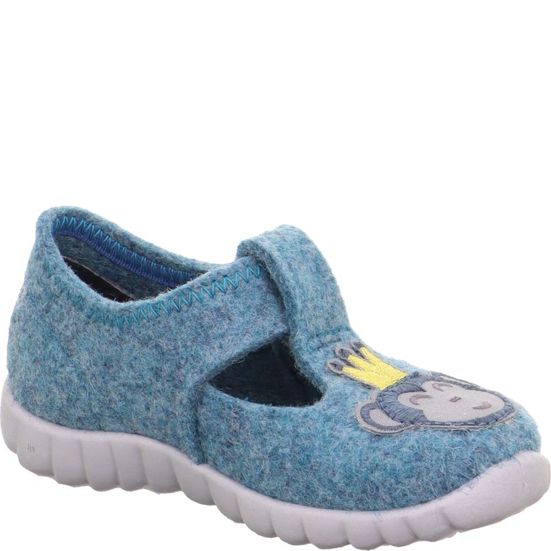 Superfit HAPPY Jungen Hausschuh - Material: Textil in Blau