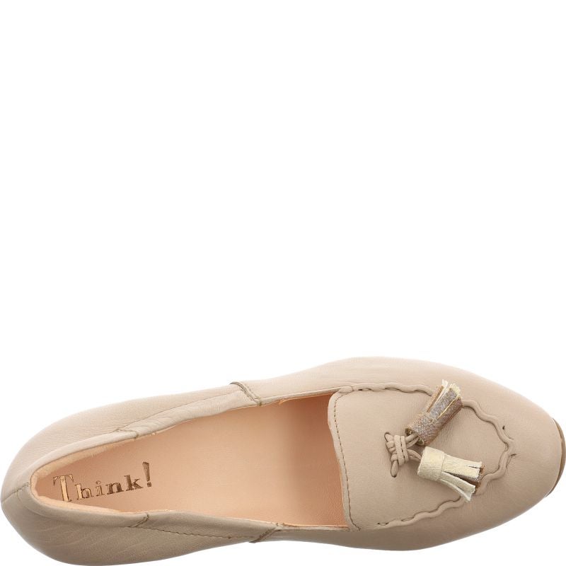 Think AIDA DAMEN Woman Pumps - Material: Leather in Beige
