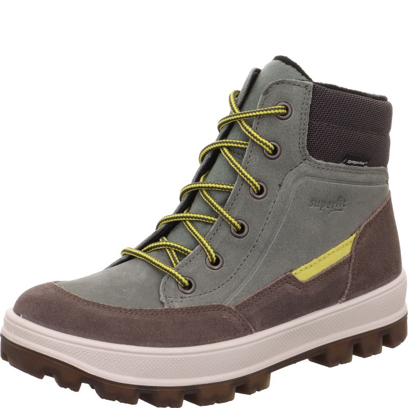 superfit TEDD Jungen Boots - Material: Leder/Textil in Grün