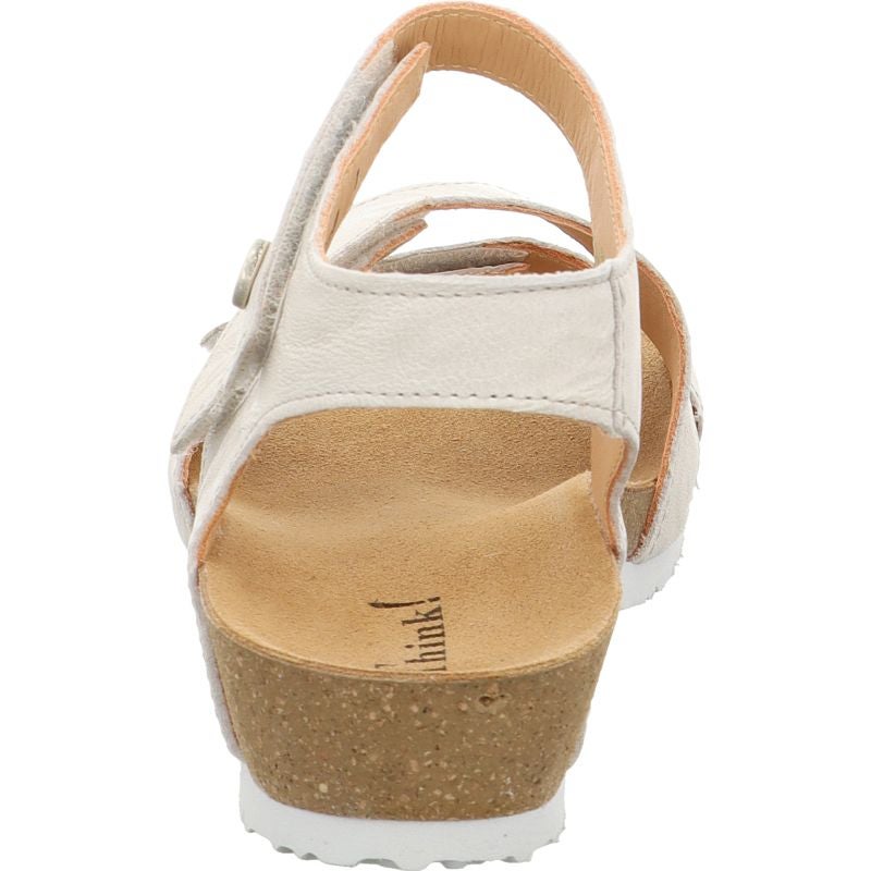 Think DUMIA Strap sandal - Material: Leather in Grey