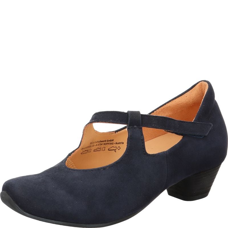 Think! AIDA Damen Pumps - Material: Leder in Blau