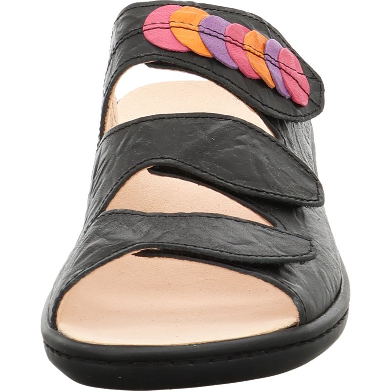 Think! CAMILLA Damen Pantolette - Material: Leder in Schwarz