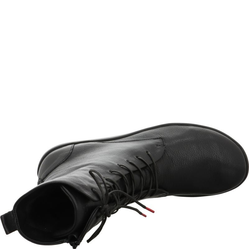 Think! NATURE Damen Stiefelette - Material: Leder in Schwarz
