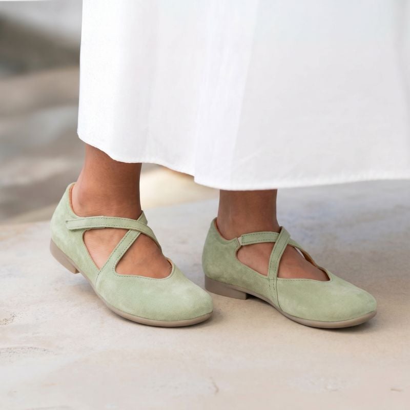 Think GUAD2 Woman Ballerina - Material: Leather in Green