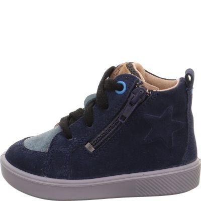Superfit SUPIES Boys Sneakers high - Material: Leather/Textil in Multi Colour