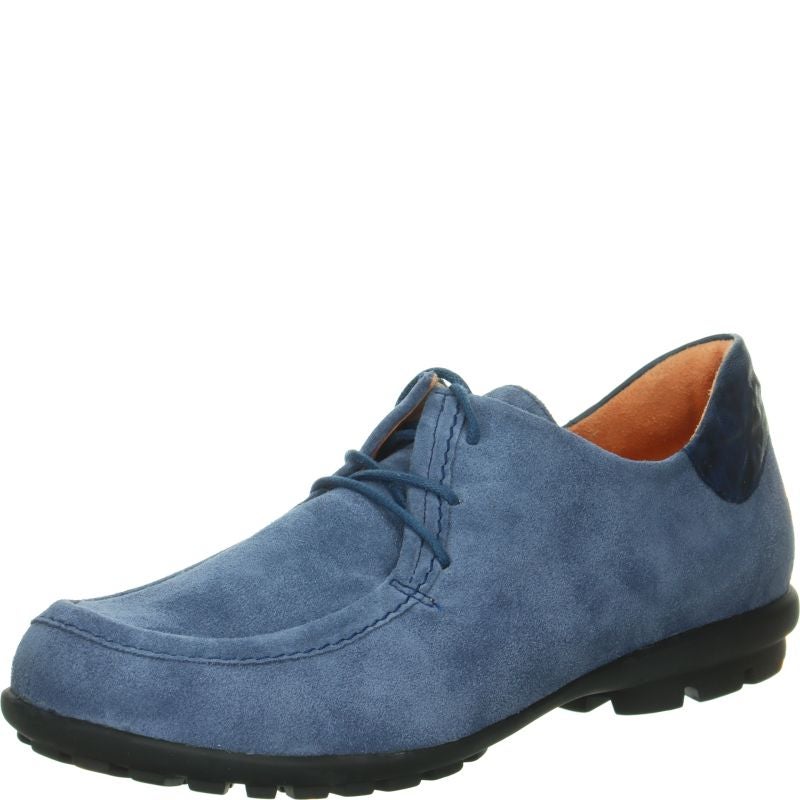 Think! KONG Herren Schnürschuh - Material: Leder in Blau