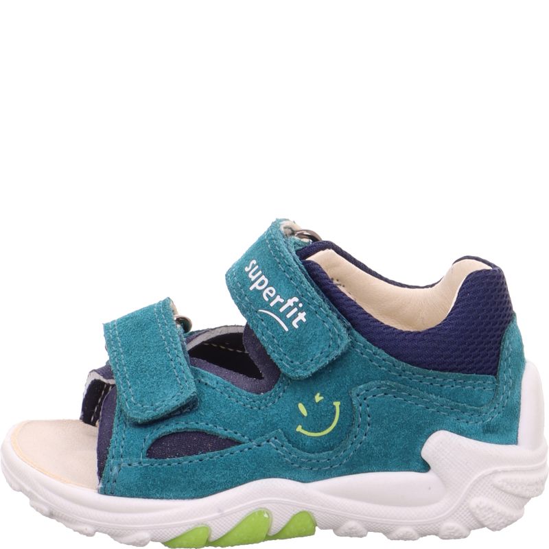 Superfit FLOW Unisex, Boys Sandal - Material: Leather/Textil in Green