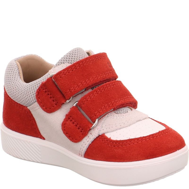 Superfit SUPIES Jungen Sneaker low - Material: Leder/Sonstiges Material/Textil in Rot