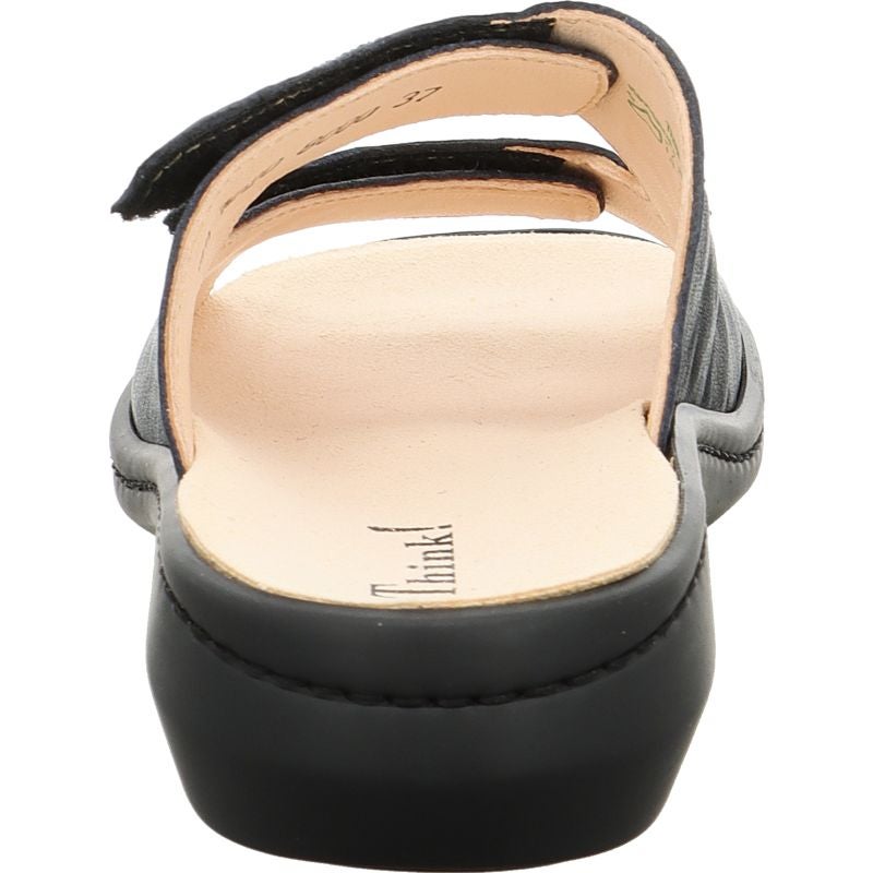 Think! CAMILLA Damen Pantolette - Material: Leder in Blau