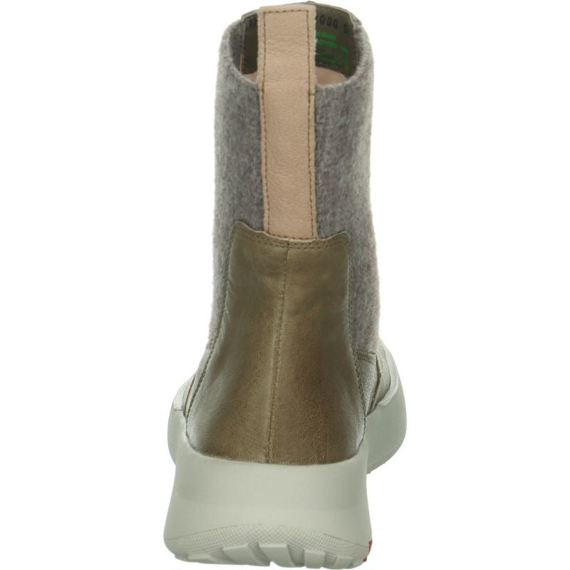 Think KUSABI Woman Ankle boot - Material: Leather in Grey