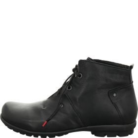 Think! KONG Herren Schnürboots - Material: Leder in Schwarz