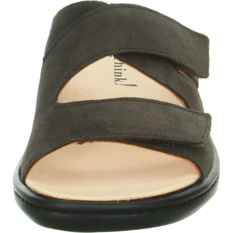 Think! CAMILLA Damen Pantolette - Material: Leder in Braun