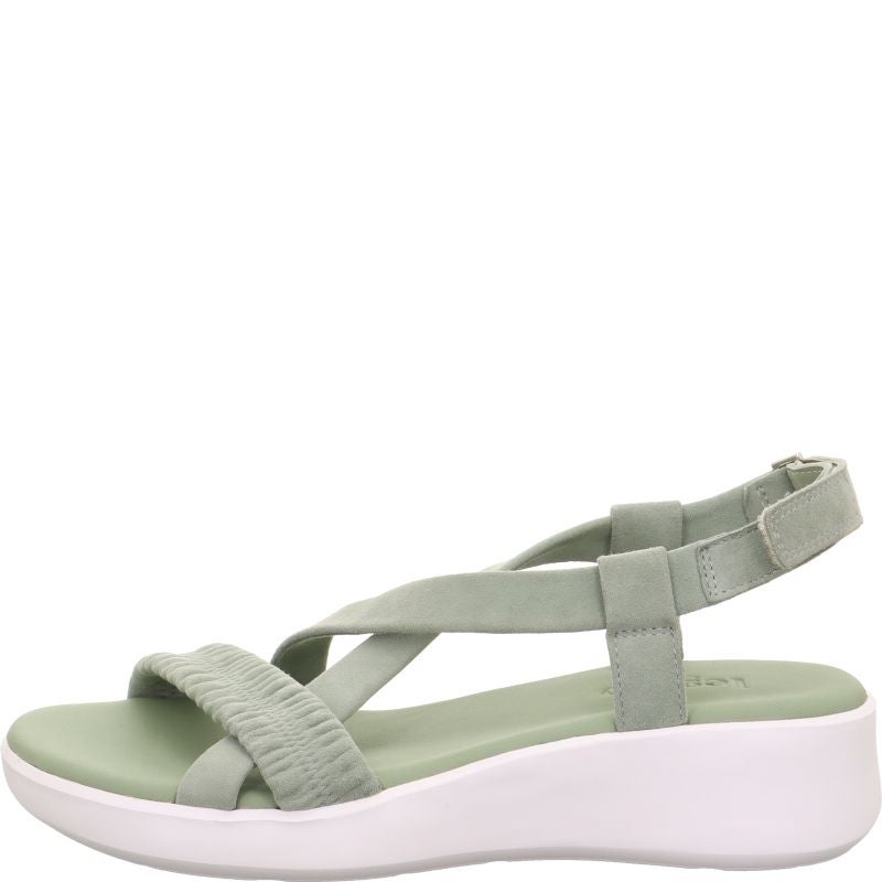 Legero EASY Damen Sandale - Material: Leder in Grün